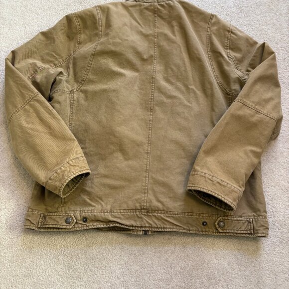 Levi Canvas Coat Men's Size XL Quilt Lined Military Chore Brown RN54163 - Picture 5 of 8